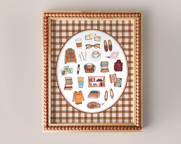 Bookworm Favorite Things Art Print