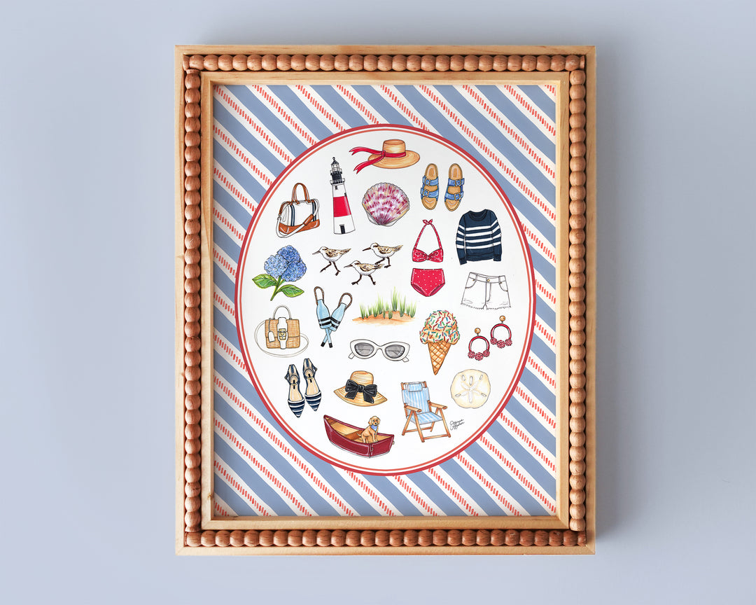 Coastal Favorite Things Art Print