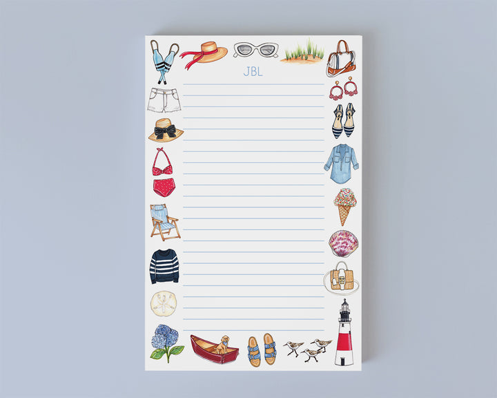 Coastal Favorite Things Personalized Notepad