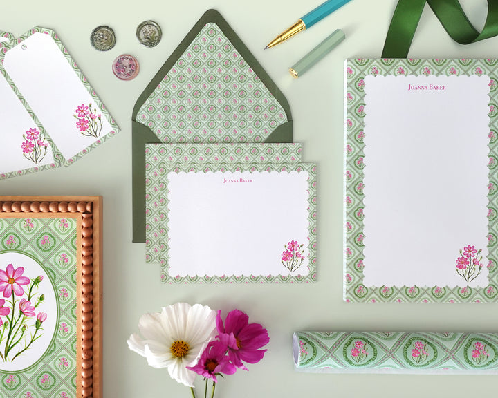 Cosmos Ruffles Personalized Notepad