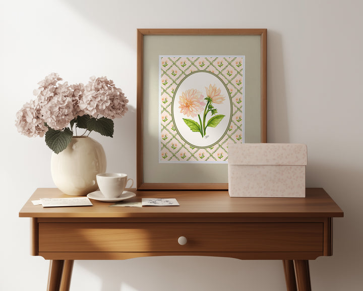 Dahlia Vines Art Print
