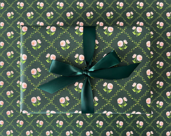 Dahlia Vines Gift Wrap Roll