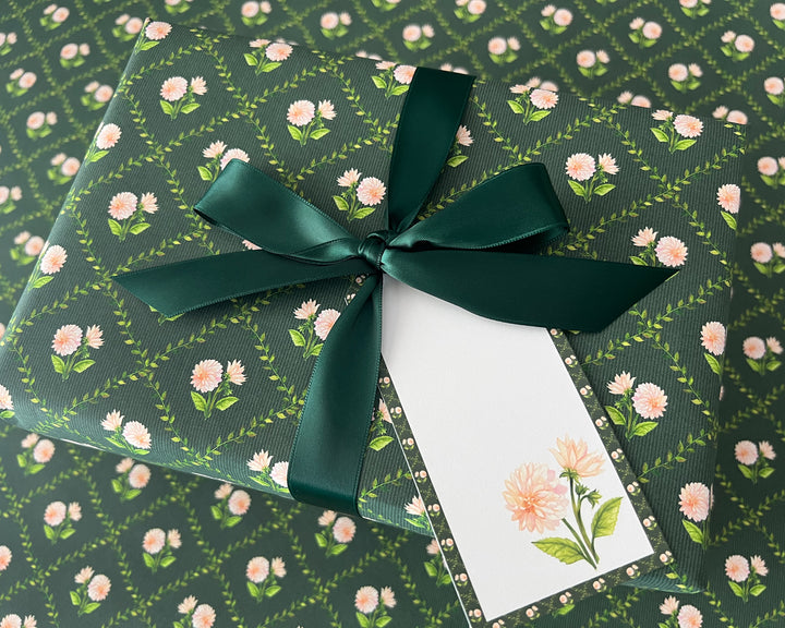 Dahlia Vines Gift Wrap Roll