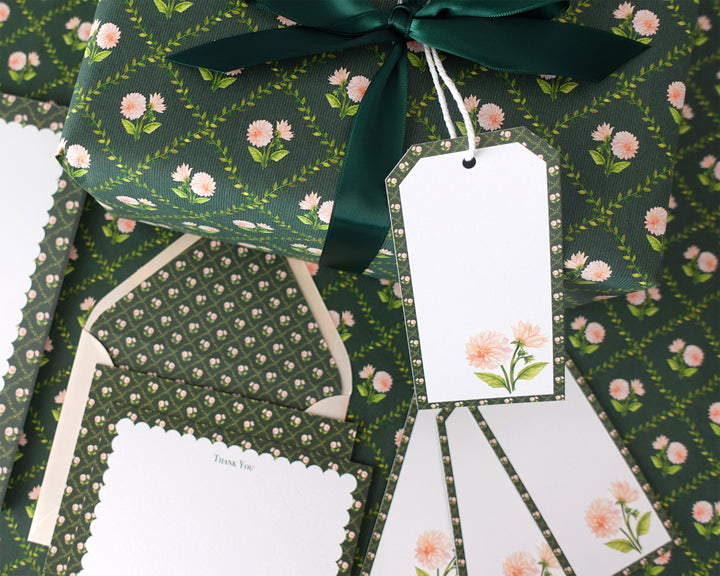 Dahlia Vines Gift Wrap Roll