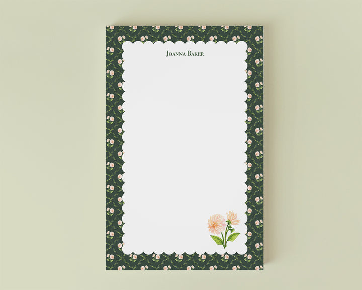 Dahlia Vines Personalized Notepad