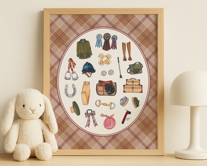 Equestrian Favorite Things Art Print