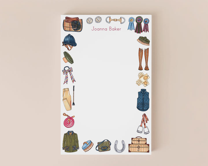 Equestrian Favorite Things Personalized Notepad