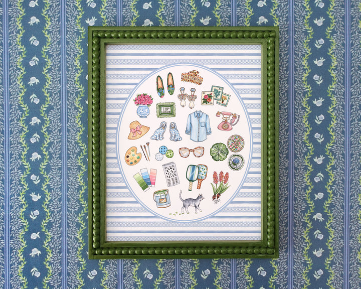 Grandmillennial Pastime Favorite Things Art Print