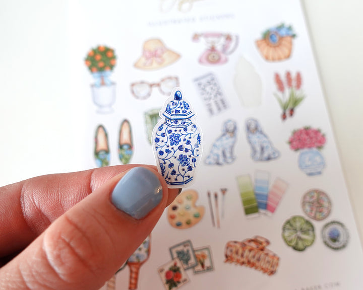 Grandmillennial Pastime Favorite Things Stickers