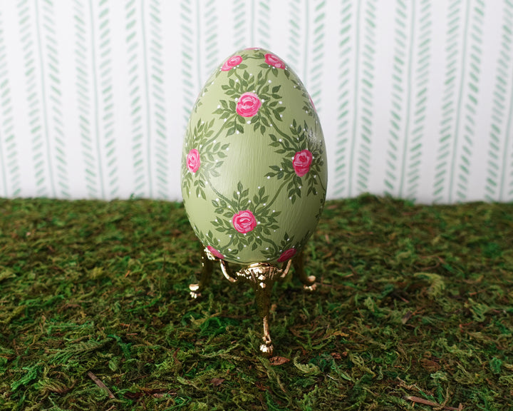 Pink & Green Wallpaper Heirloom Egg
