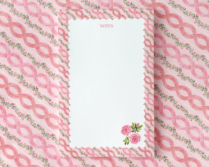 Rococo Ruffles & Roses Personalized Notepad