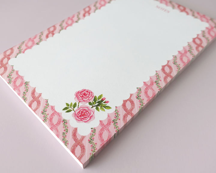 Rococo Ruffles & Roses Personalized Notepad