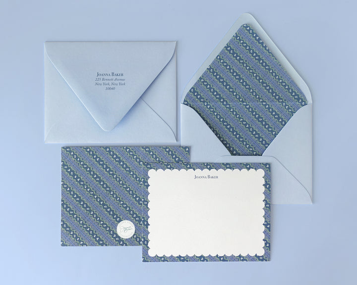 Scalloped Vines & Roses Notecards