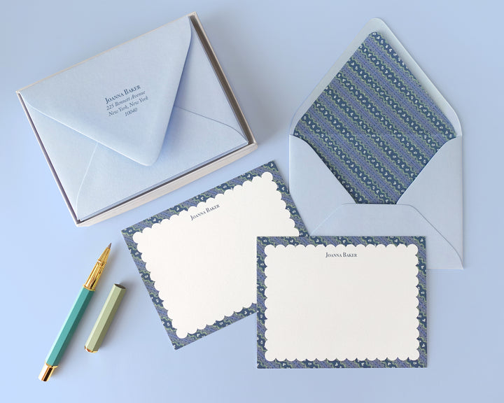 Scalloped Vines & Roses Notecards