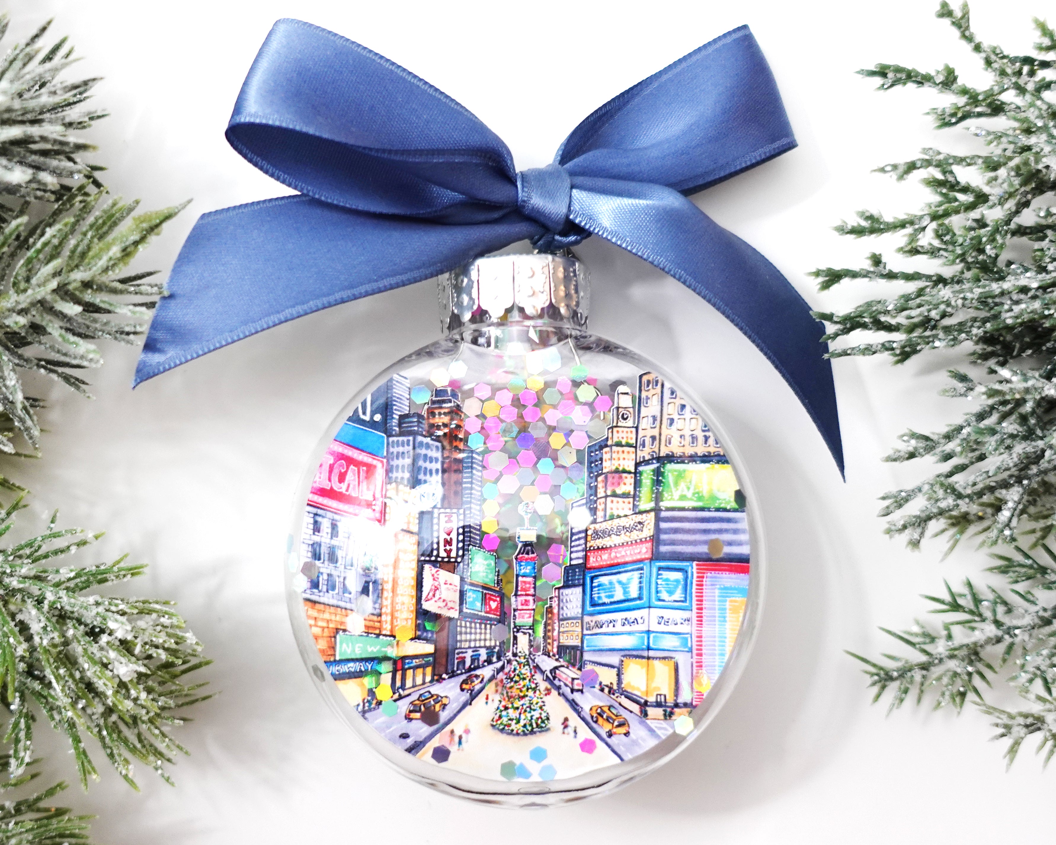 Times Square NYC Glitter Christmas Ornament – Joanna Baker