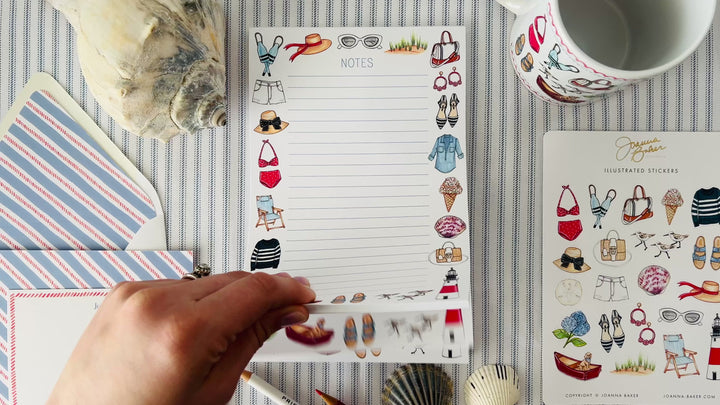 Coastal Favorite Things Personalized Notepad