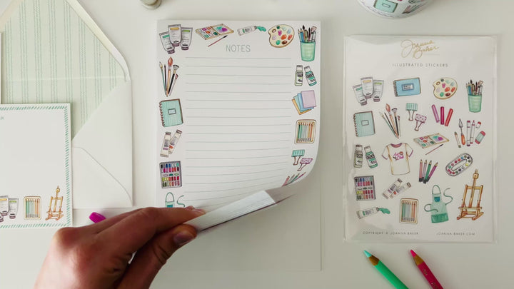 Artist Favorite Things Personalized Notepad