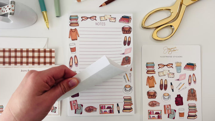 Bookworm Favorite Things Personalized Notepad