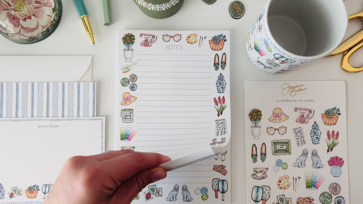 Grandmillennial Pastime Favorite Things Personalized Notepad