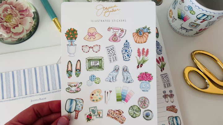 Grandmillennial Pastime Favorite Things Stickers