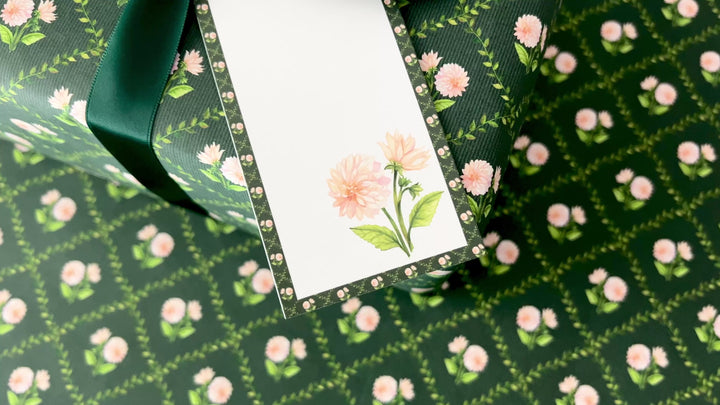 Dahlia Vines Gift Wrap Roll