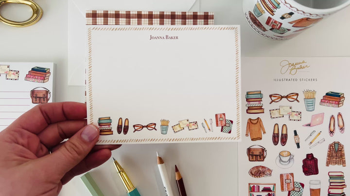 Bookworm Favorite Things Notecards