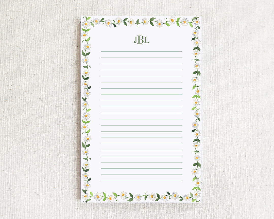 Daisy Chain Personalized Notepad