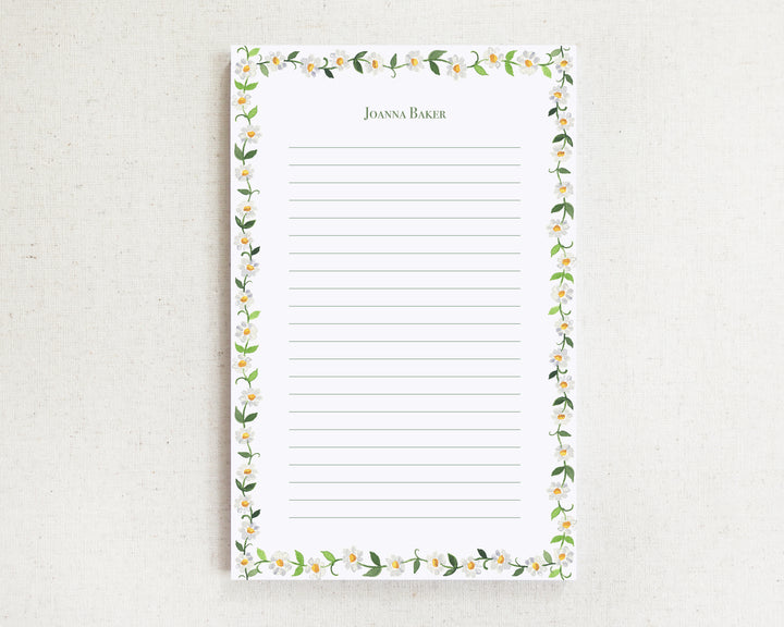 Daisy Chain Personalized Notepad