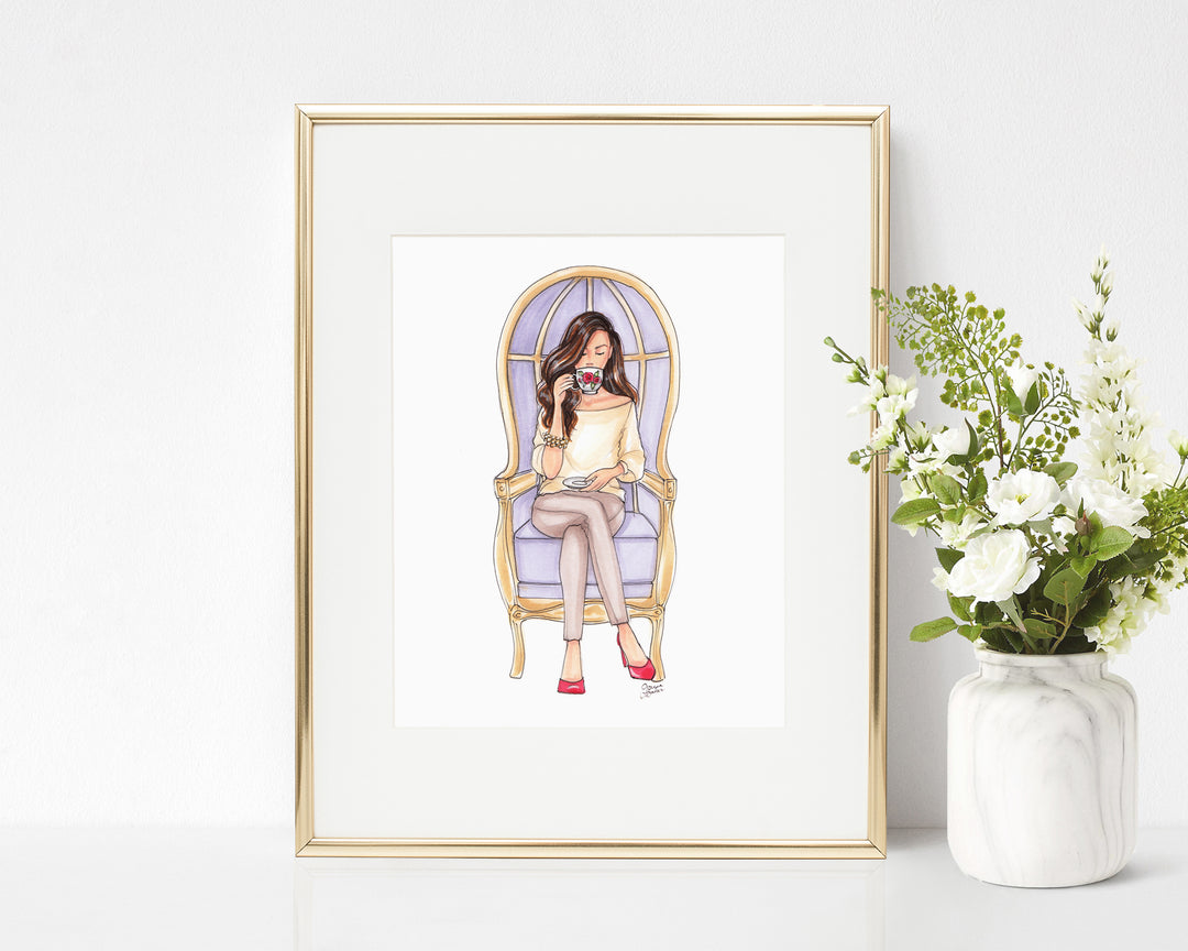 Royal Tea Fashion Illustration Art Print