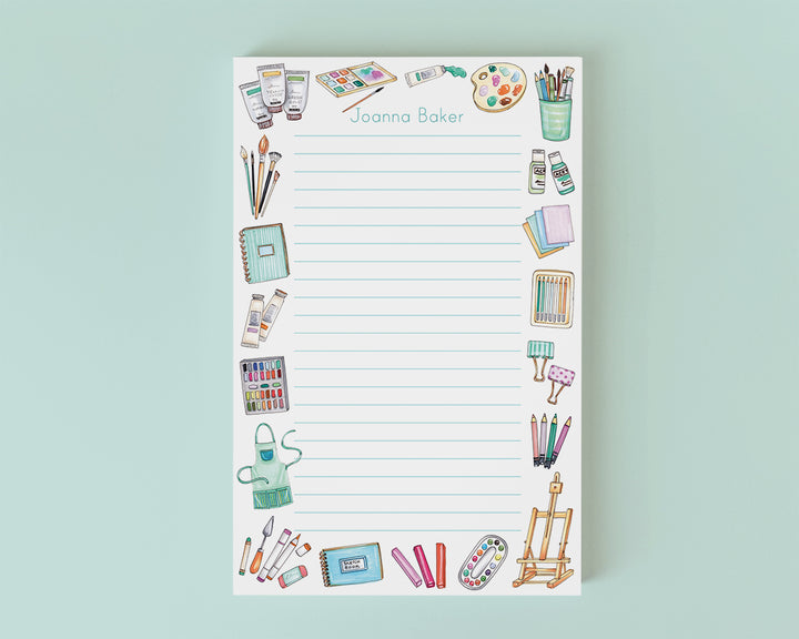 Artist Favorite Things Personalized Notepad