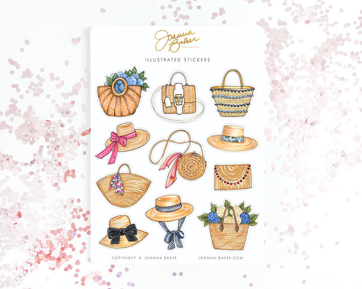 Basket Bag & Sunhat Stickers