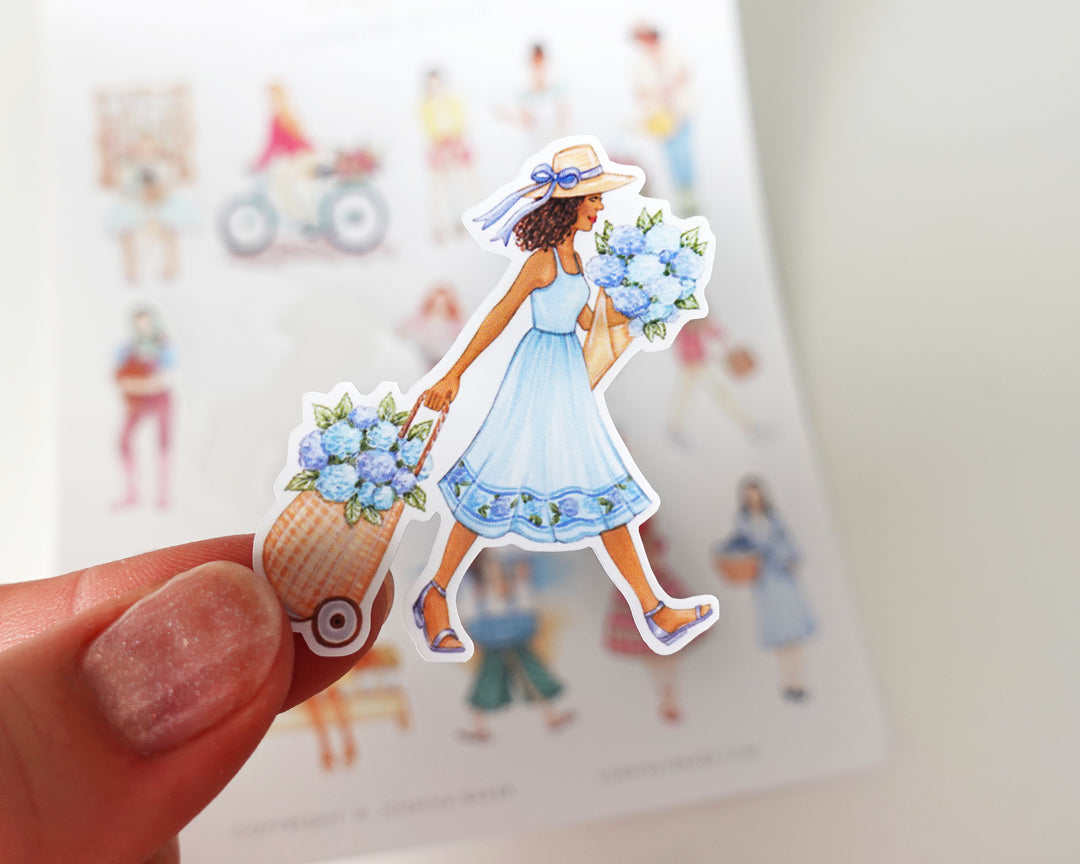 Calendar Girl Fashion Stickers