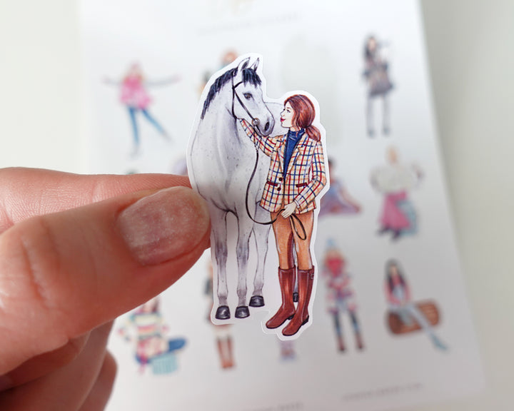 Calendar Girl Fashion Stickers