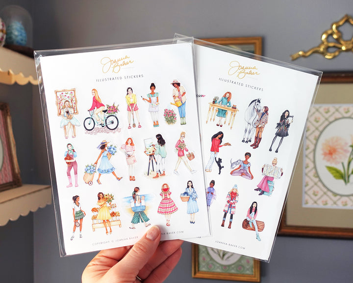 Calendar Girl Fashion Stickers