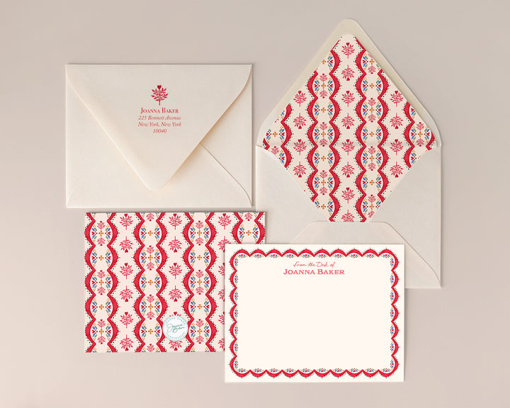 Holiday Lace Flat Note Cards