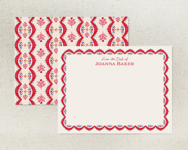 Holiday Lace Flat Note Cards