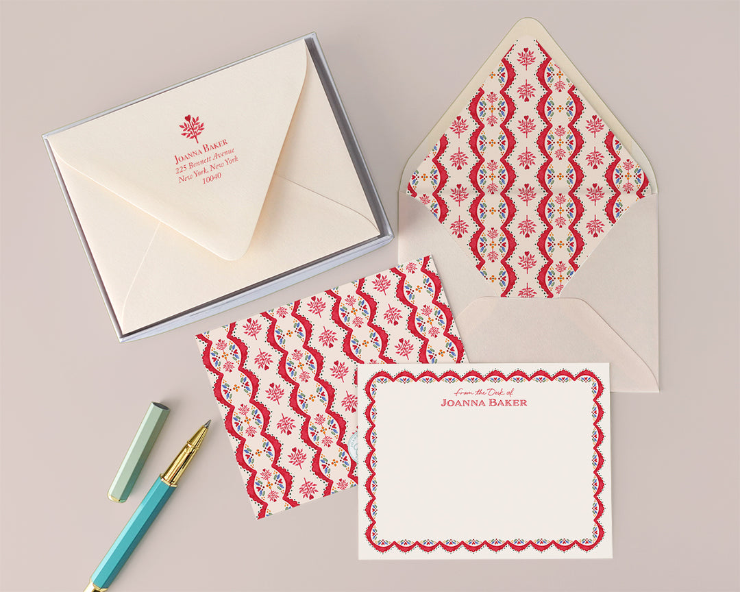 Holiday Lace Flat Note Cards