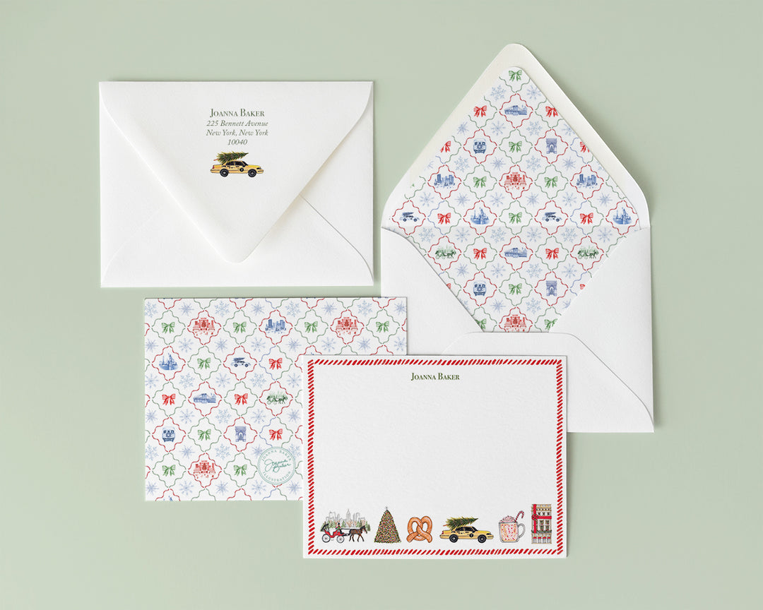 Christmas in New York Flat Note Cards