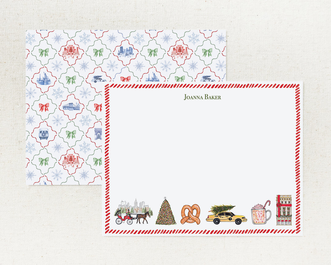 Christmas in New York Flat Note Cards
