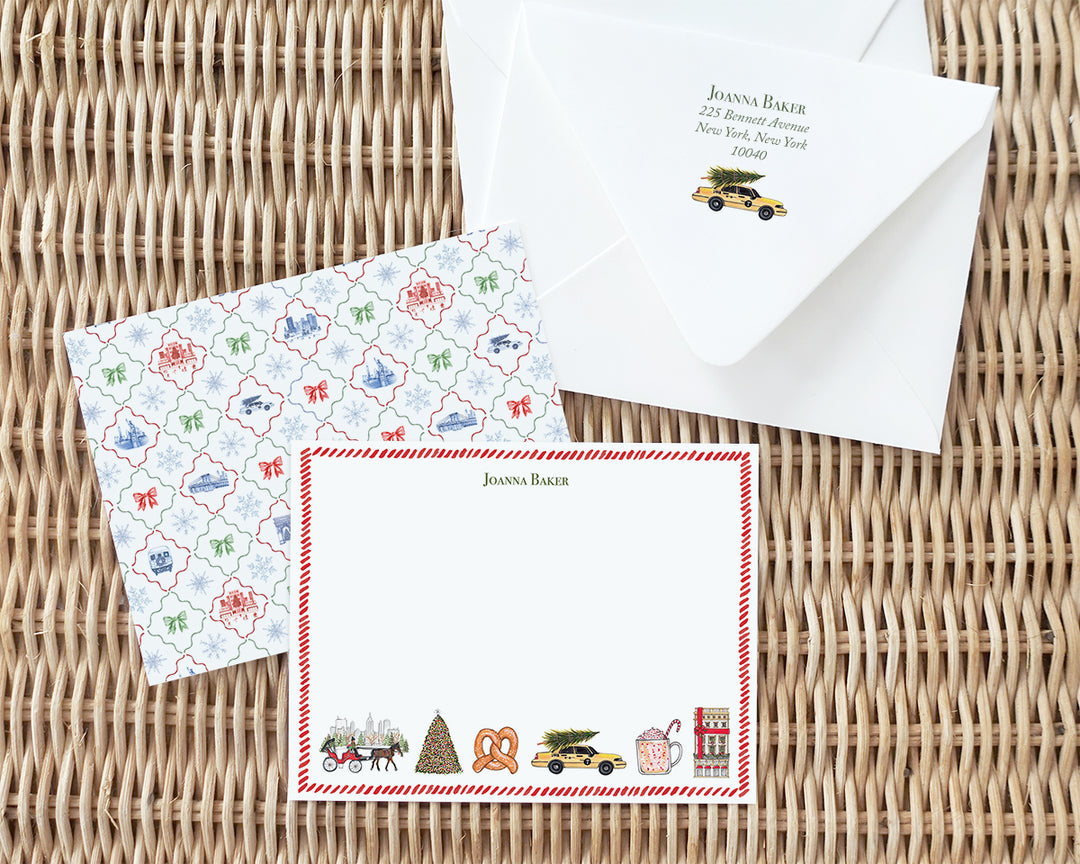 Christmas in New York Flat Note Cards