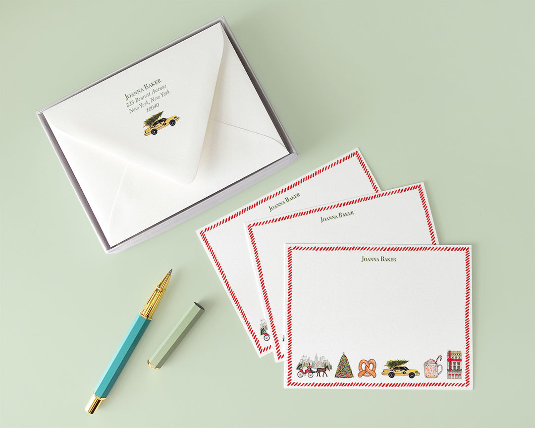 Christmas in New York Flat Note Cards