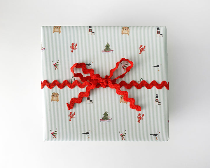 Coastal Christmas Gift Wrap Sheets