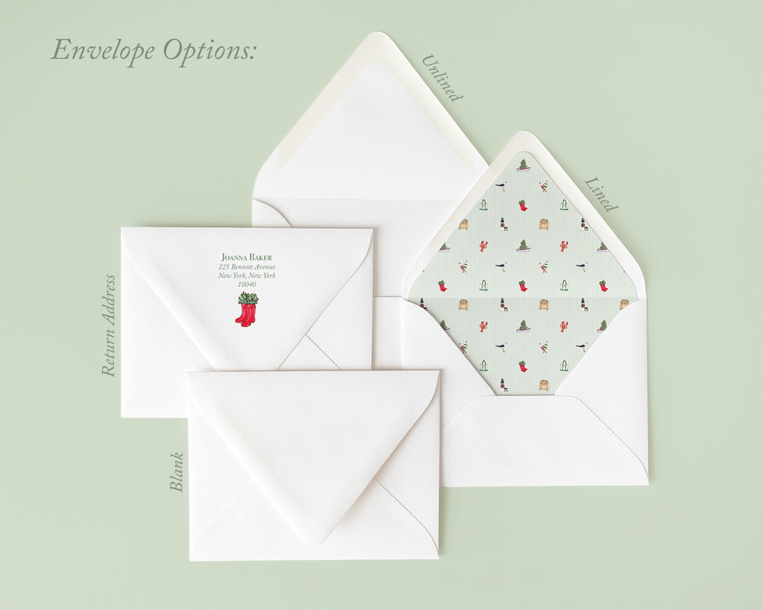 Coastal Christmas Flat Note Cards