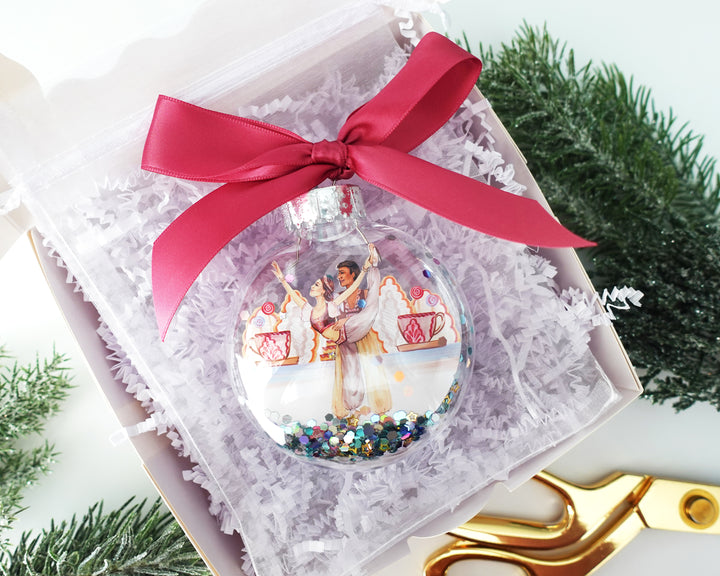 Coffee Dancer Nutcracker Glitter Christmas Ornament