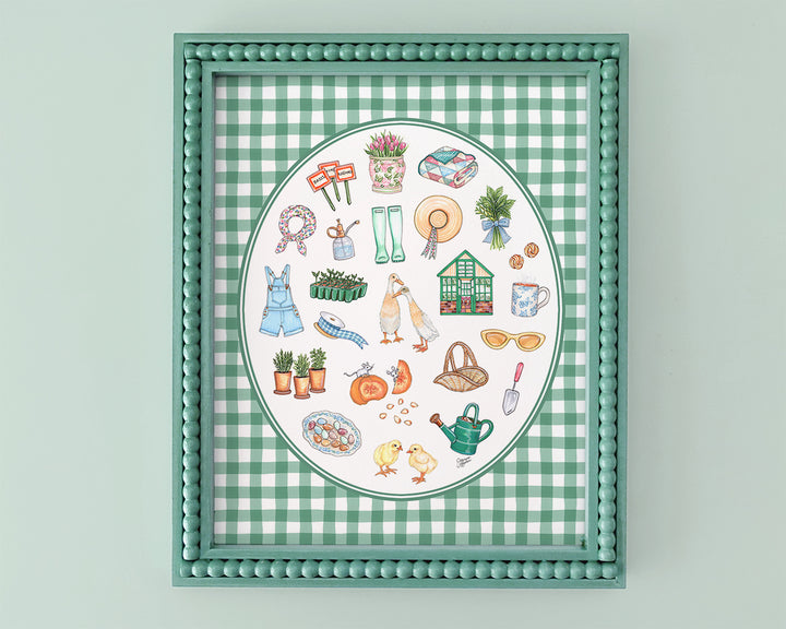 Cottage Garden Favorite Things Art Print