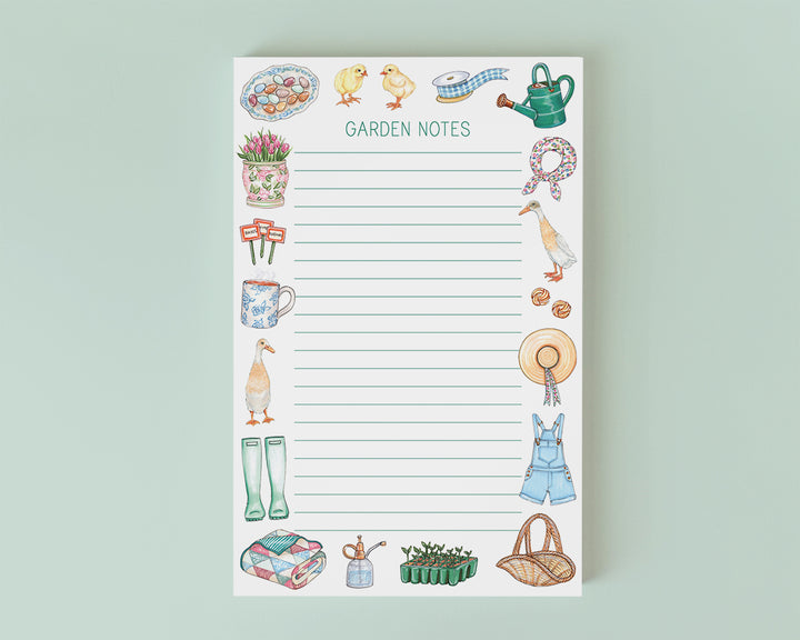 Cottage Garden Favorite Things Personalized Notepad