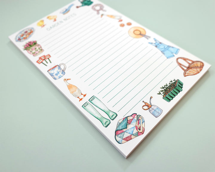 Cottage Garden Favorite Things Personalized Notepad