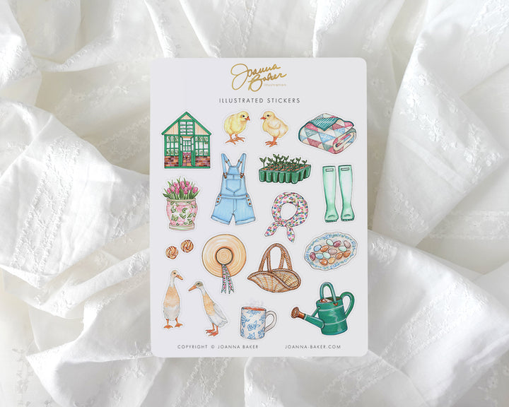 Cottage Garden Favorite Things Stickers