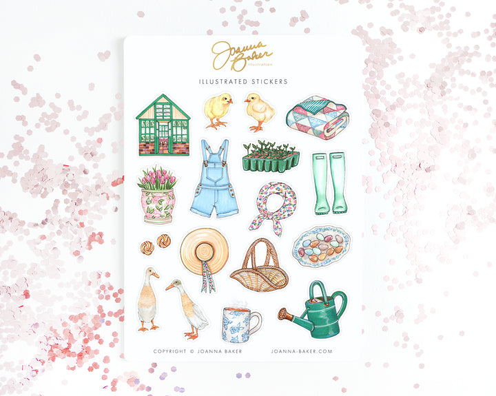 Cottage Garden Favorite Things Stickers