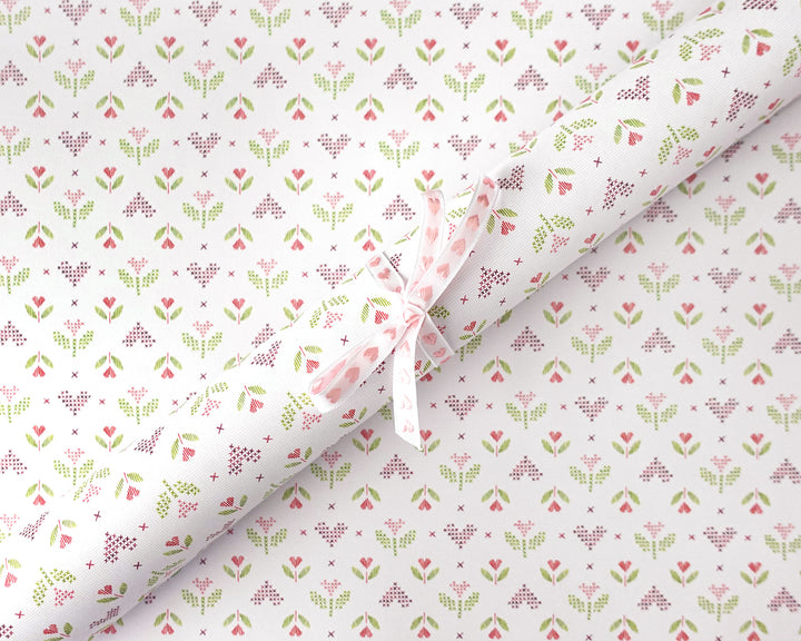 Cross Stitch Hearts Gift Wrap Sheets